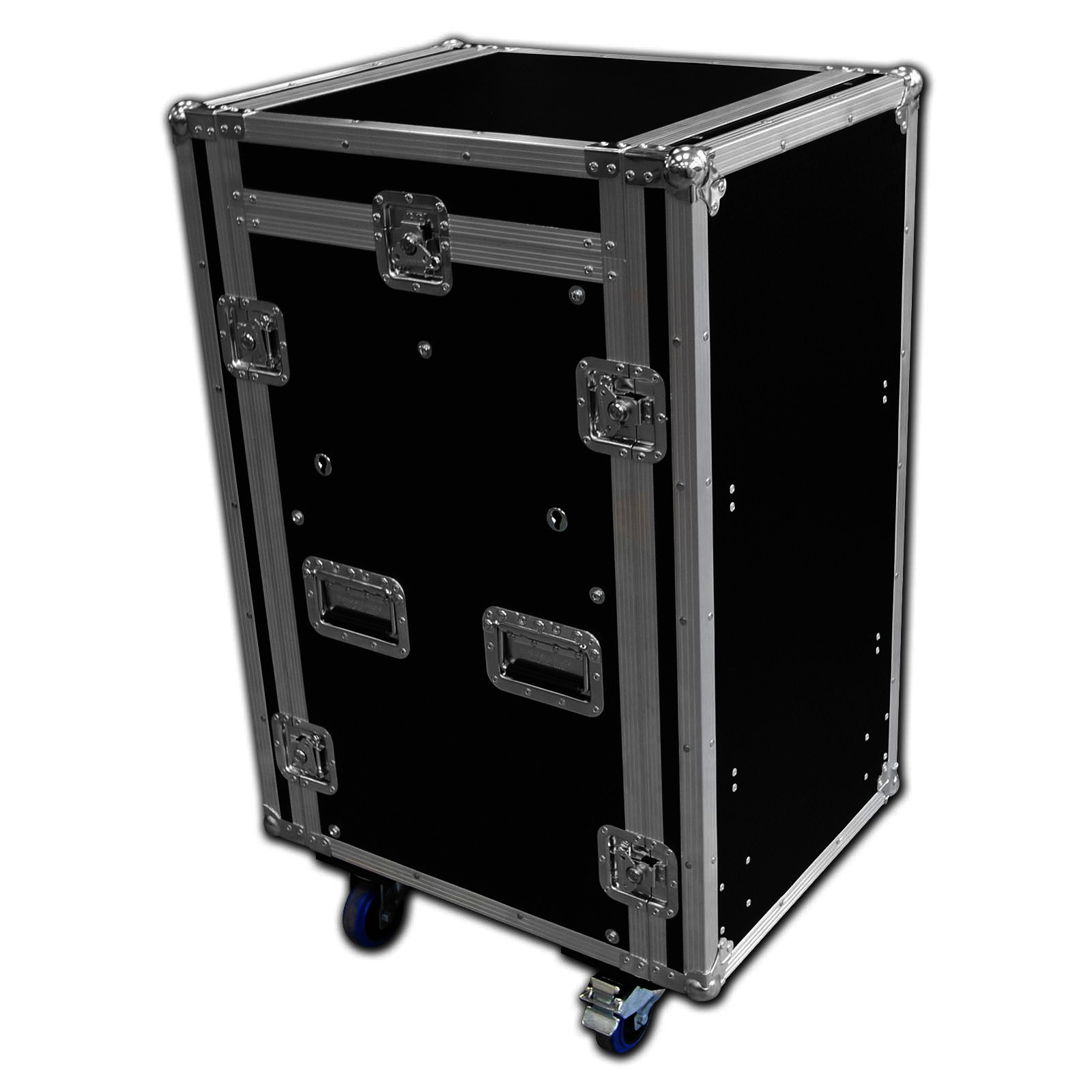 10u x 16u Mixer Rack Twin Table Flight Case