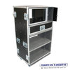 Custom Built Twin Head Flight Case with Storage compartments and 6u sleeved rack compartment 