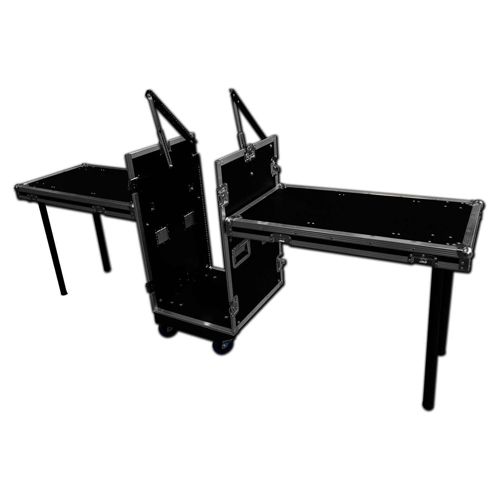 10u x 16u Mixer Rack Twin Table Flight Case