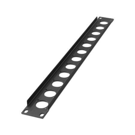 Whirlwind PR-1-12ND - Rack Panel - 1 RU, punched for 12 Neutrik D connectors