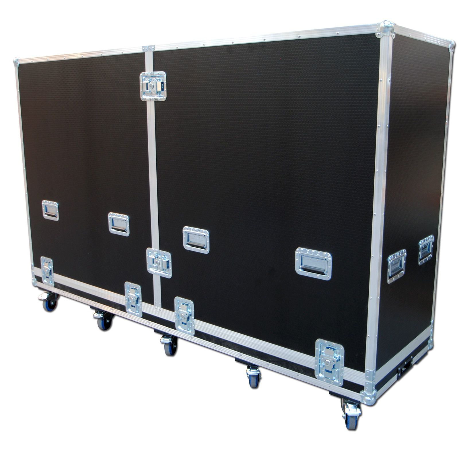 75 lcd plasma tv flight case with pro riser lift