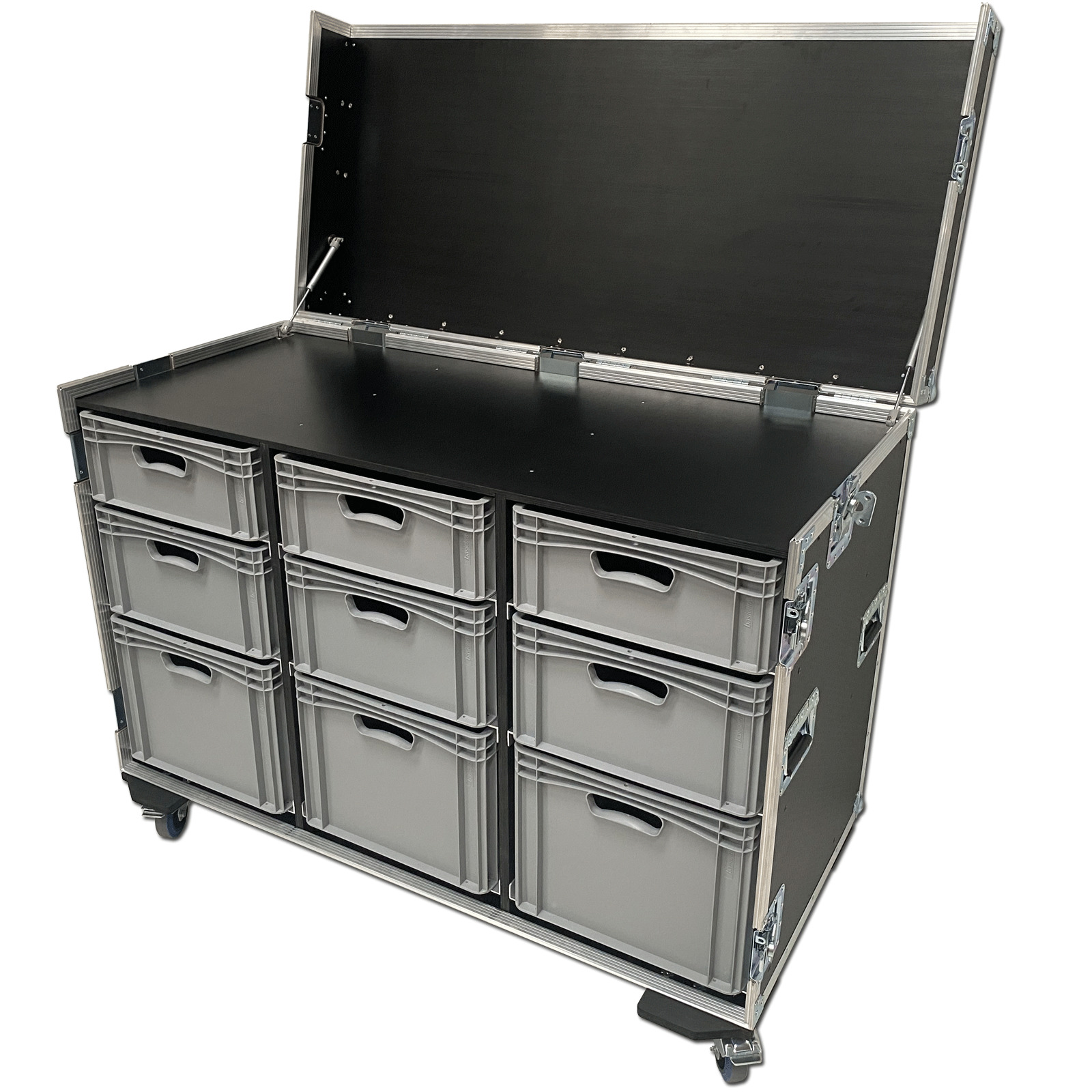 Large Production Flight Case With 9 Trays