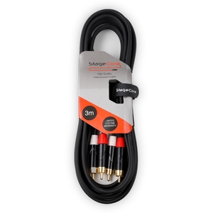 Stagecore x2 Male RCA Phono Plugs To x2 Male RCA Phono Plugs Cables
